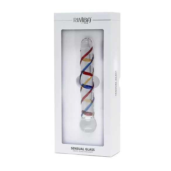 Rimba Rachella - Double Glass Dildo (Clear - Colorful)