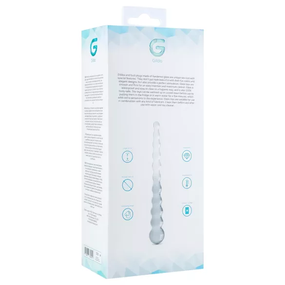 Gildo Glass No. 20 - Beaded Glass Dildo (Clear)