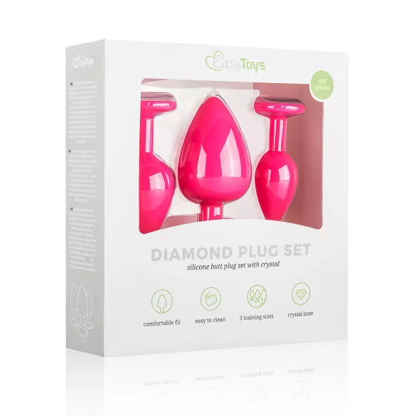Easytoys Diamond - Pink Anal Plug Set