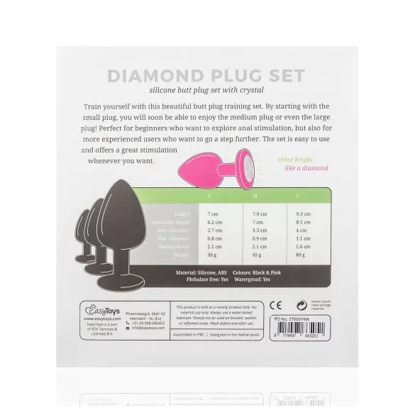 Easytoys Diamond - Pink Anal Plug Set