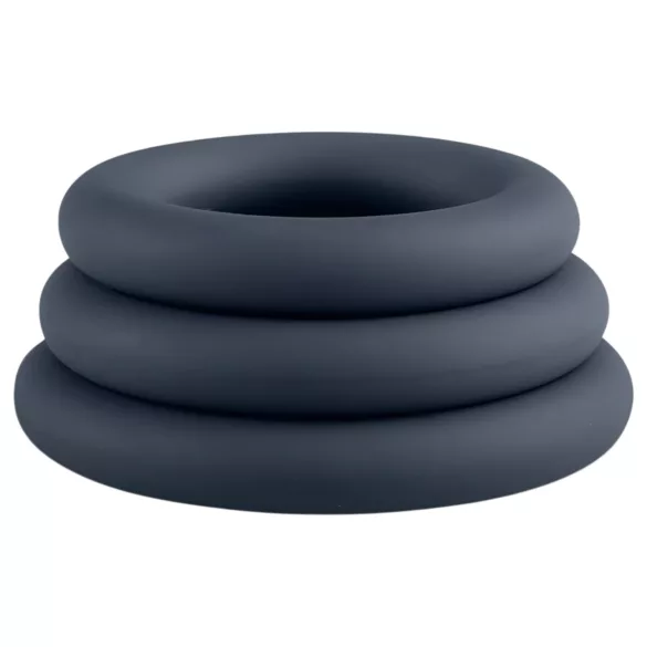 Boners - 3-Piece Penis Ring Set (Gray)