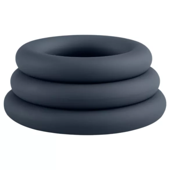 Boners - 3-Piece Penis Ring Set (Gray)