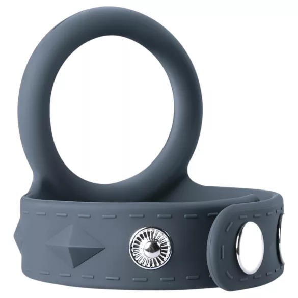 Boners Strap L - Dual Penis & Testicle Ring (Gray)