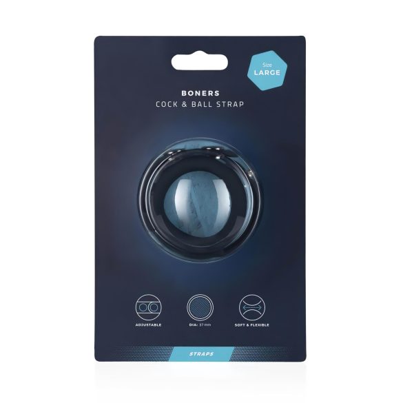 Boners Strap L - Dual Penis & Testicle Ring (Gray)