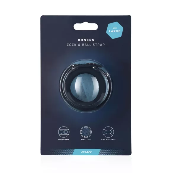 Boners Strap L - Dual Penis & Testicle Ring (Gray)