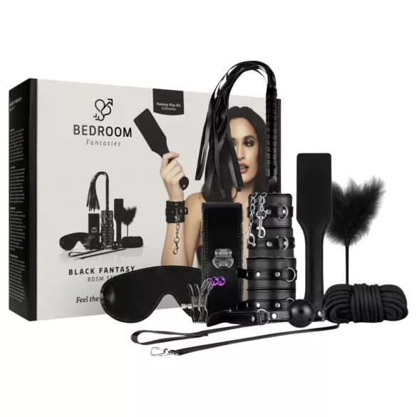 Advanced BDSM Kit - 14 Piece (Black)