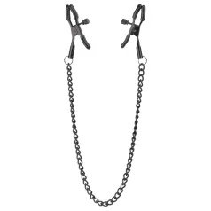 Blaze Deluxe - Metal Nipple Clamp with Chain (Black)