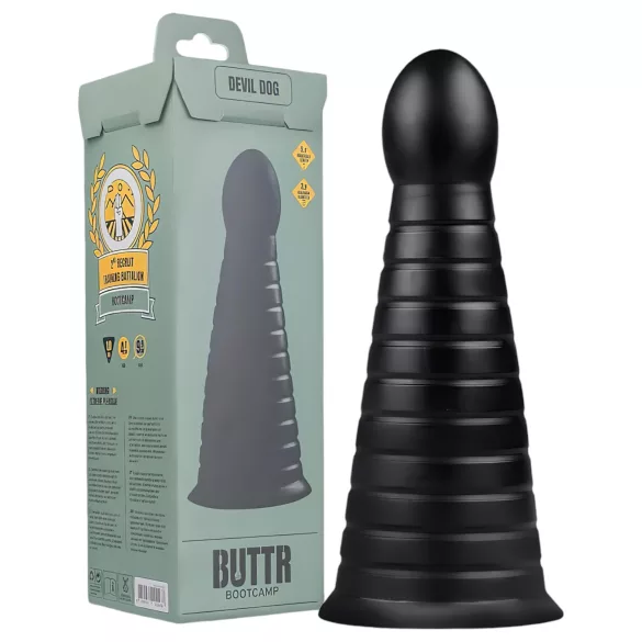 BUTTR Devil Dog - Suction Cup Dildo (Black)
