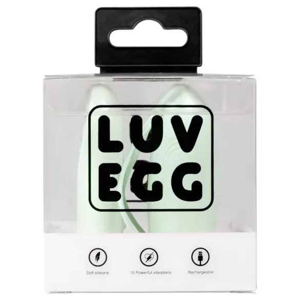 LUV EGG - wearable, rechargeable, remote‑controlled vibrating egg (green)