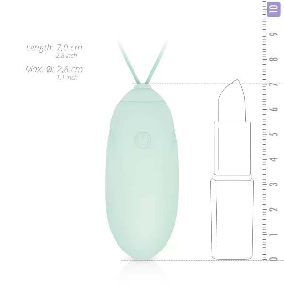 LUV EGG - wearable, rechargeable, remote‑controlled vibrating egg (green)