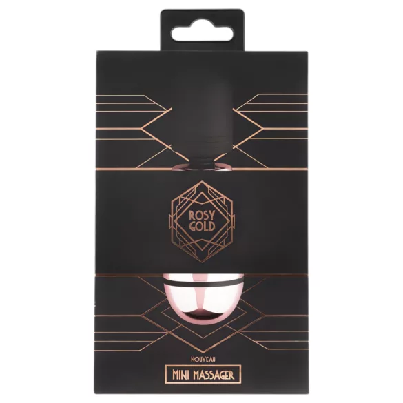 Rosy Gold Mini Wand - Rechargeable Massage Vibrator (Rose Gold)
