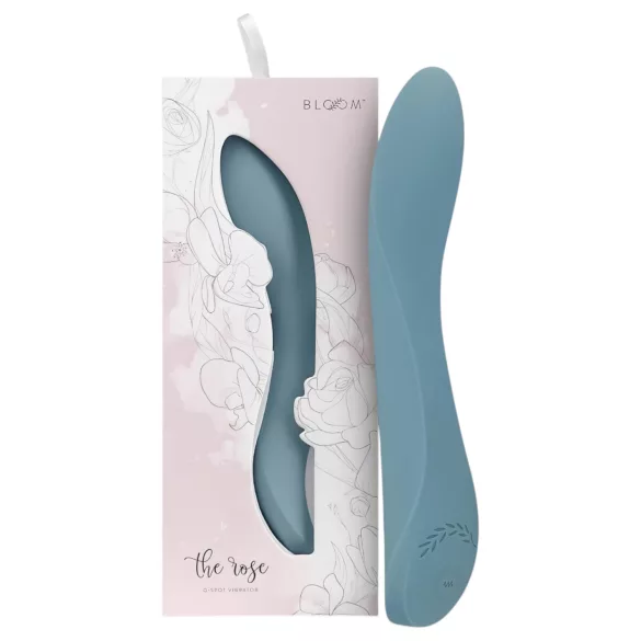 Bloom Rose - Rechargeable Silicone G-Spot Vibrator (Turquoise)