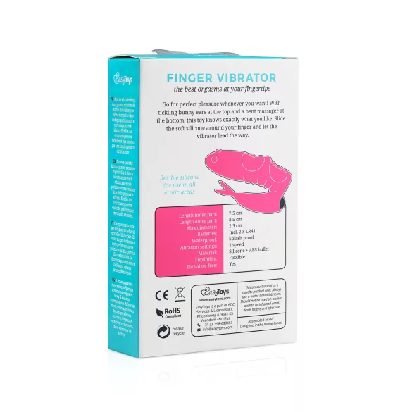 Easytoys Finger - 2-in-1 Finger Vibrator (Black)