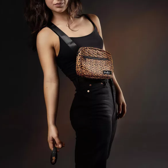 Panthra Zuna - Rechargeable Waterproof Couples Vibrator (Leopard Black)