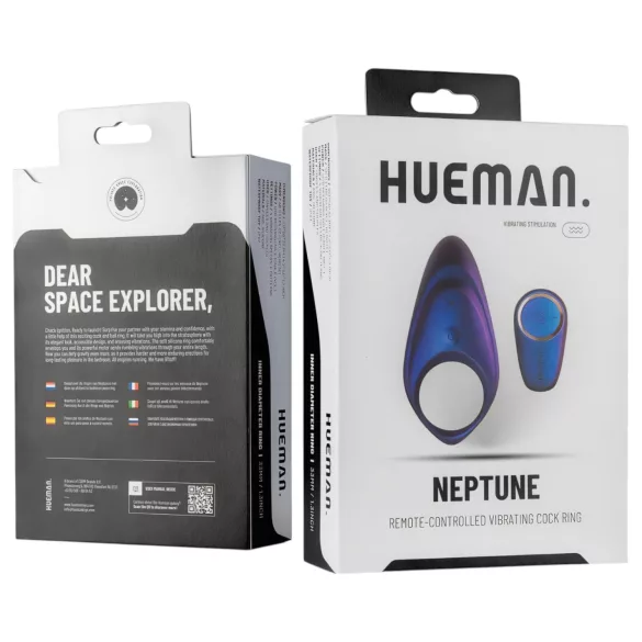 Hueman Neptune - Waterproof Vibrating Purple Penis Ring