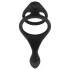 EasyToys Pleasure Ring - Flexible Black Penis and Testicle Ring