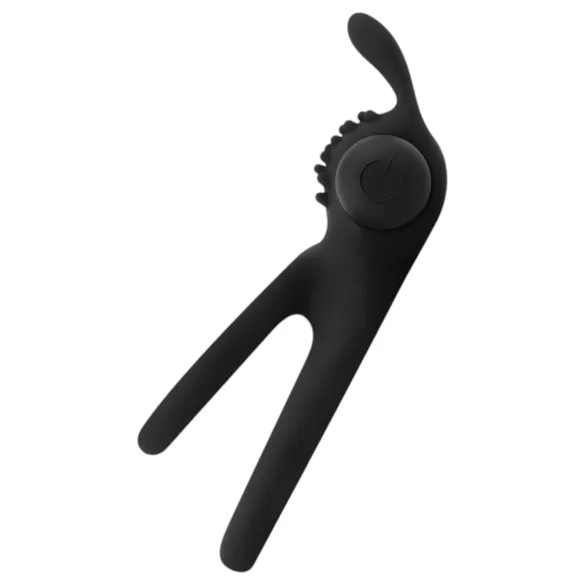 Easytoys Share Ring - Vibrating Black Penis & Testicle Ring