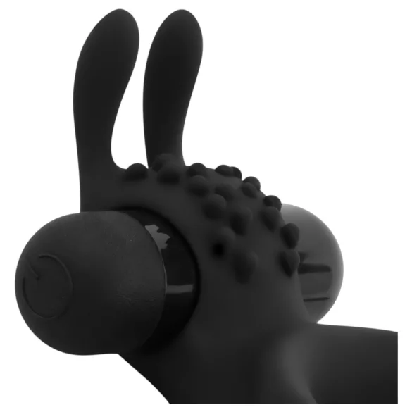 Easytoys Share Ring - Vibrating Black Penis & Testicle Ring