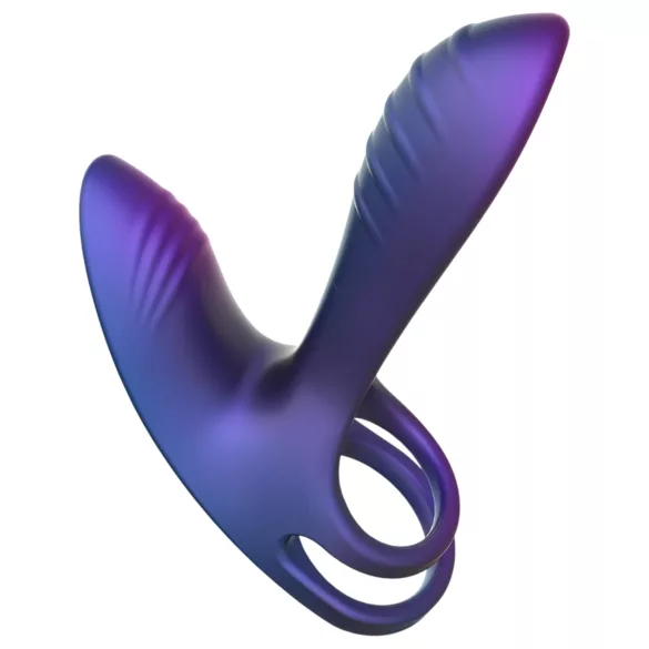 Hueman Infinity Ignite - Vibrating Penis and Scrotum Ring (Purple)