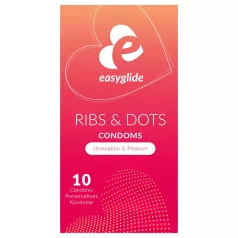 EasyGlide Ribs & Dots - Textured Condoms (10-pack)