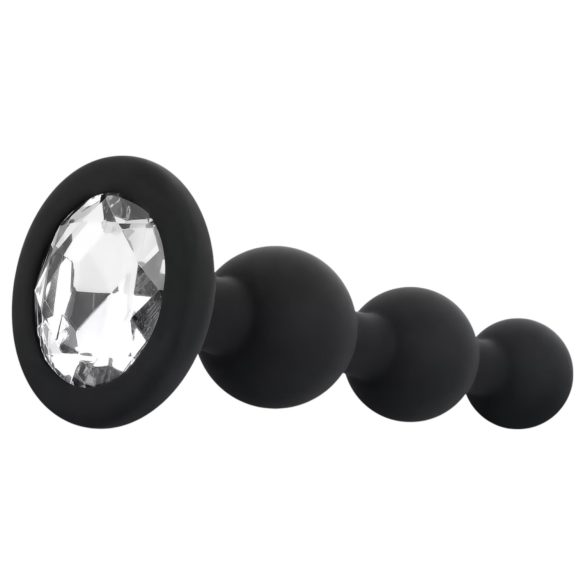 EasyToys - Beaded Anal Plug (Black)