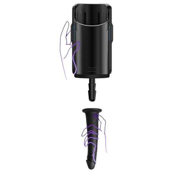 Kiiroo Lifelike Vacuum Dildo - 19cm (Black)