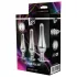 Gleaming Love - anal tip plug set (silver, 3-piece)