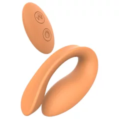   Glam - rechargeable, remote-controlled couple's vibrator (orange)