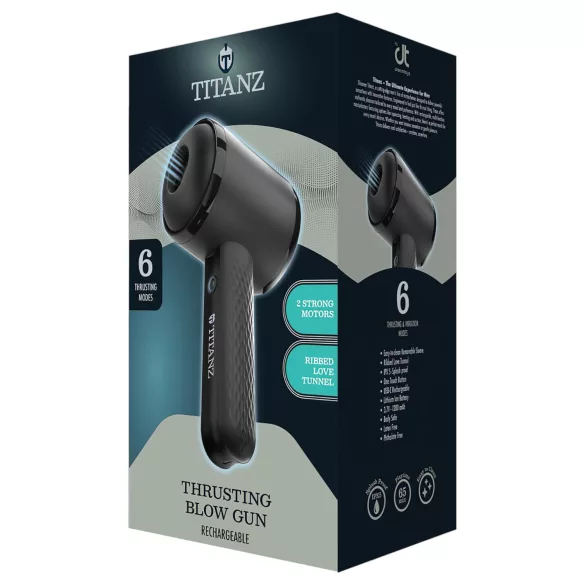 Titanz Thrusting Blow Gun - automatic masturbator (black)