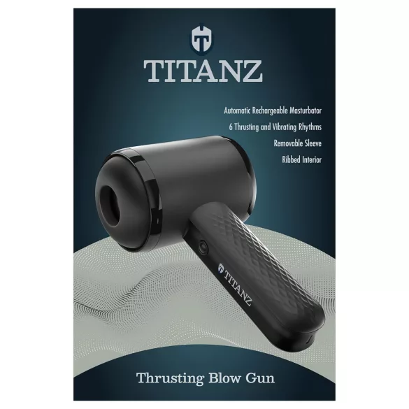 Titanz Thrusting Blow Gun - automatic masturbator (black)