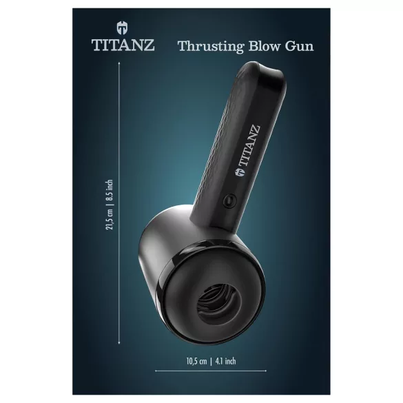 Titanz Thrusting Blow Gun - automatic masturbator (black)