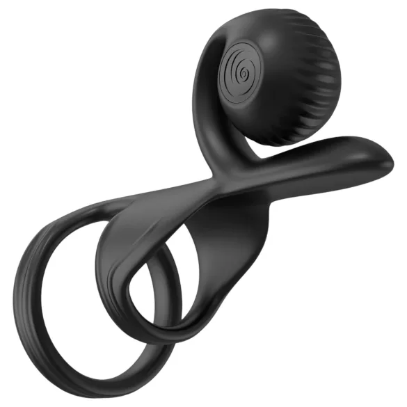 Snail Vibe Jovi - Couples' Ring & Vibrator (Black)