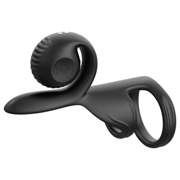 Snail Vibe Jovi - Couples' Ring & Vibrator (Black)