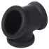 Kiotos - silicone penis and ball stretcher (black)