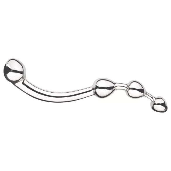 Njoy Fun Wand - Metal Anal and G-spot Dildo (Silver)