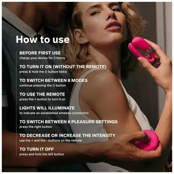 LELO Tiani 3 - Silicone Couple's Vibrator (Pink)
