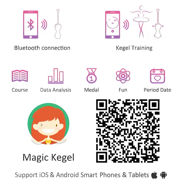 Magic Motion Kegel Master - App-controlled vibrating Kegel ball (pink)