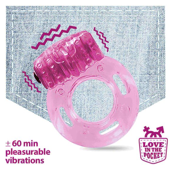 Love in the Pocket - Single-Use Vibrating Ring (Pink)