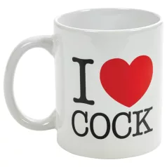 I Love Cock - mug, erotic gift (white)