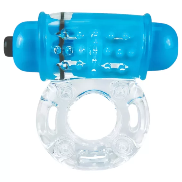Screaming Color Pop - vibrating penis ring (clear blue)