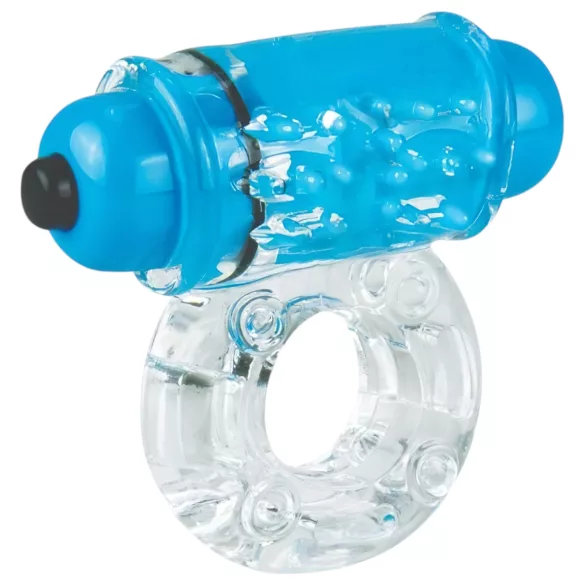 Screaming Color Pop - vibrating penis ring (clear blue)