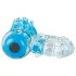 Screaming Color Pop - vibrating penis ring (clear blue)