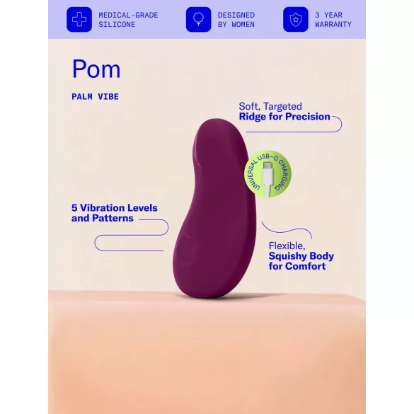 Dame Pom - rechargeable clitoral vibrator (purple)