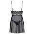 Obsessive Idillia - loose, lacy nightdress and thong (black)