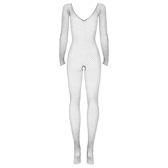 Obsessive N109 - Black Openwork Long-Sleeve Jumpsuit (S-L)