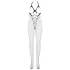 Obsessive N106 - open-crotch, halterneck black fishnet bodystocking (S-L)