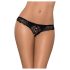 Obsessive Miamor - Sparkling Open Lace Thong for Women (Black)