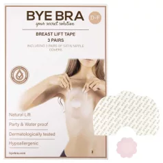Bye Bra D-F - Invisible Breast Lift Tape - Pink (6 pcs)