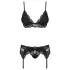 Obsessive 810-SEG-1 - Lace Lingerie Set (Black) - L/XL