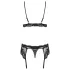 Obsessive 810-SEG-1 - Lace Lingerie Set (Black) - L/XL
